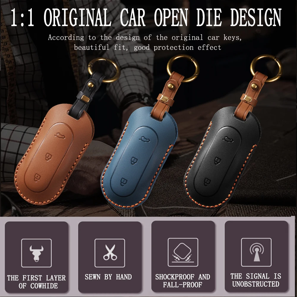 Car Key Cover Case Keyring Protective Bag for Leading Ideal One Li Auto L9 Fob Protector Keychain Accessories Car-Styling Holder