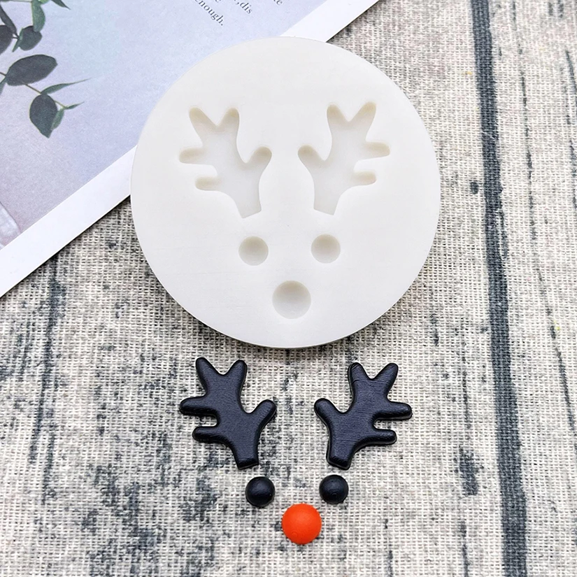 Reindeer Antler Christmas Silicone Sugarcraft  Cupcake Baking Mold Fondant Cake Decorating Tools