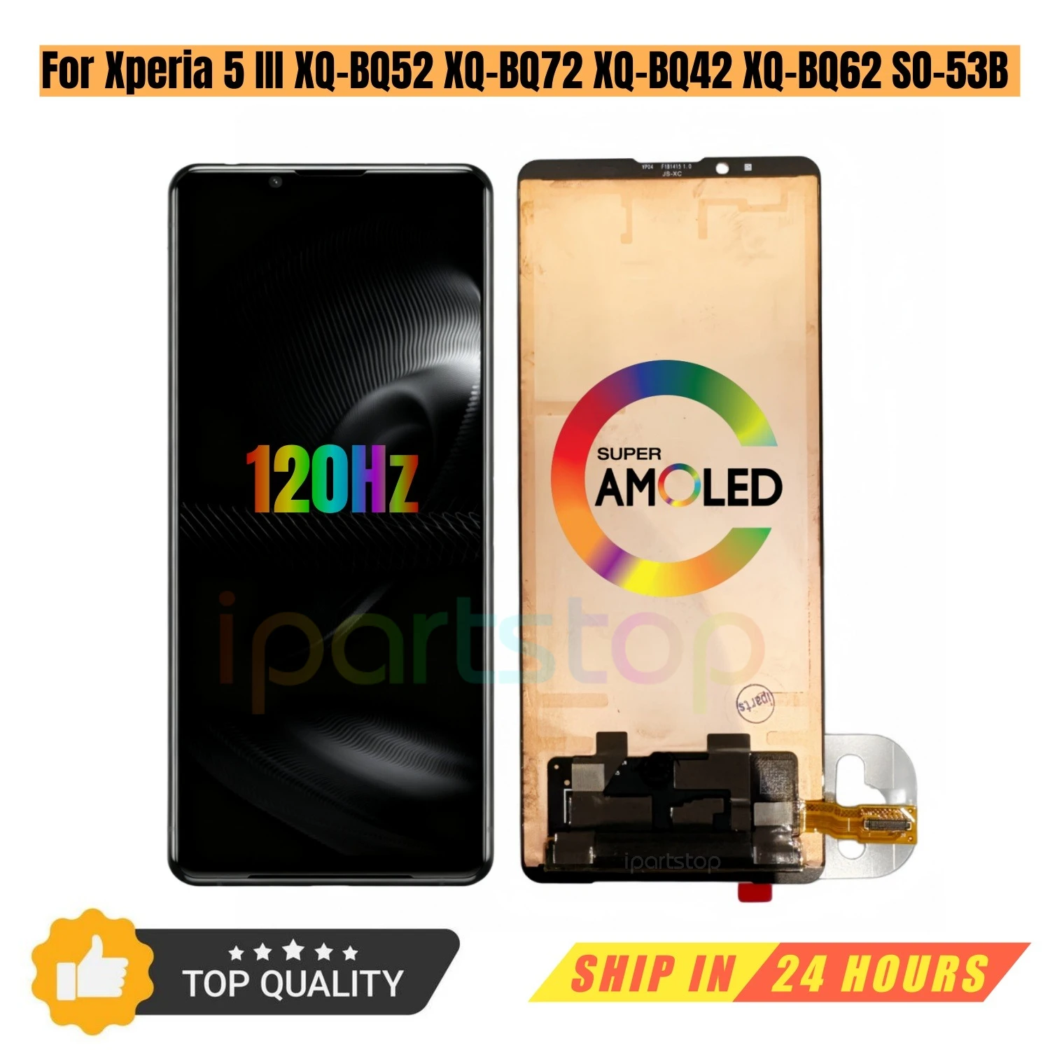 Запасной OLED-дисплей iParts для Xperia 5 III XQ-BQ72 XQ-BQ52 XQ-BQ42 XQ-BQ62, сенсорный экран 120 Гц в сборе, OEM