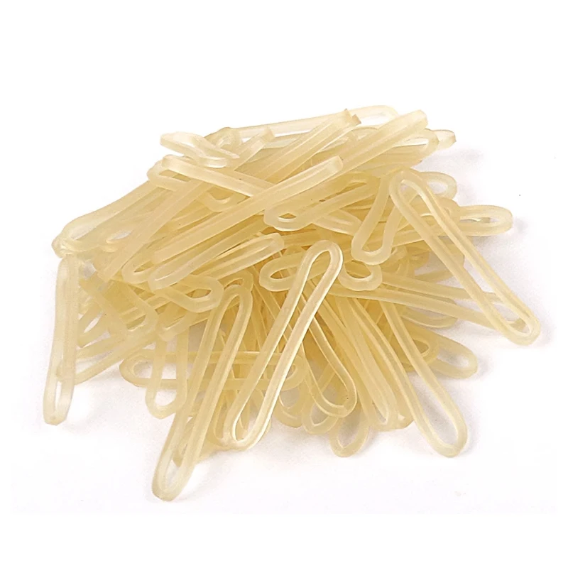 100Pcs High Elastic Latex Bands Thickening High Temperature Resistance Rubber Bands 40/60/75mm