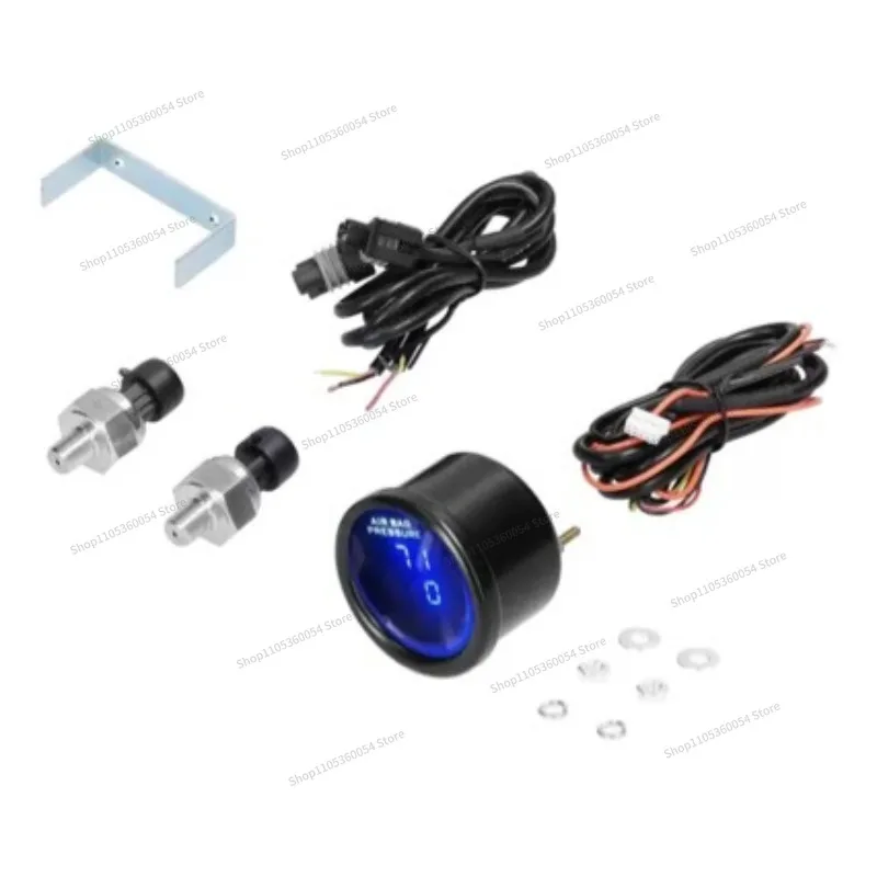 For 18 digital dual screen set table 52mm blue light 0.6 meters line, suitable for car truck construction vehicle