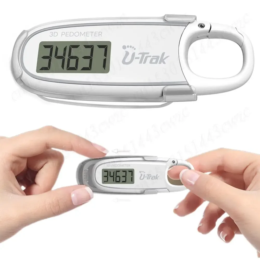 

Walking 3D Pedometer Step Counter Large Electronic Pedometer LCD Display Clip-On Pedometer Adults Seniors Dog