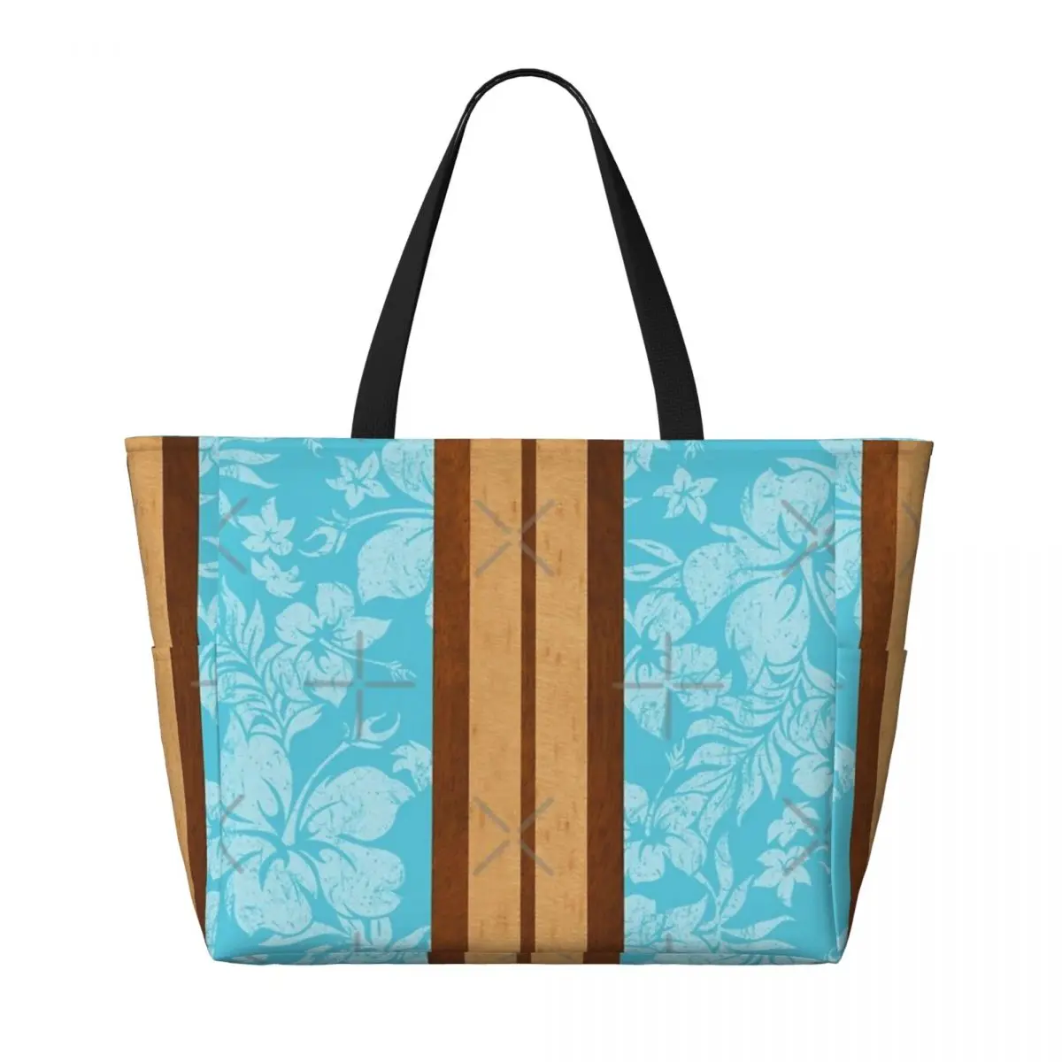 Borsa da viaggio da spiaggia in legno finto Koa hawaiano Sunset Beach, borsa Tote regalo di compleanno da viaggio per adulti alla moda modello Multi-stile