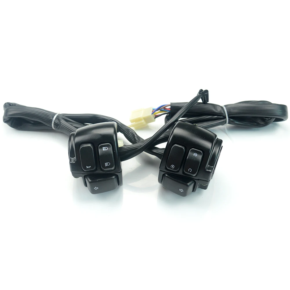 

25Mm Handlebar Headlight Turn Signal Ignition Horn Control Switch With Wiring Harness