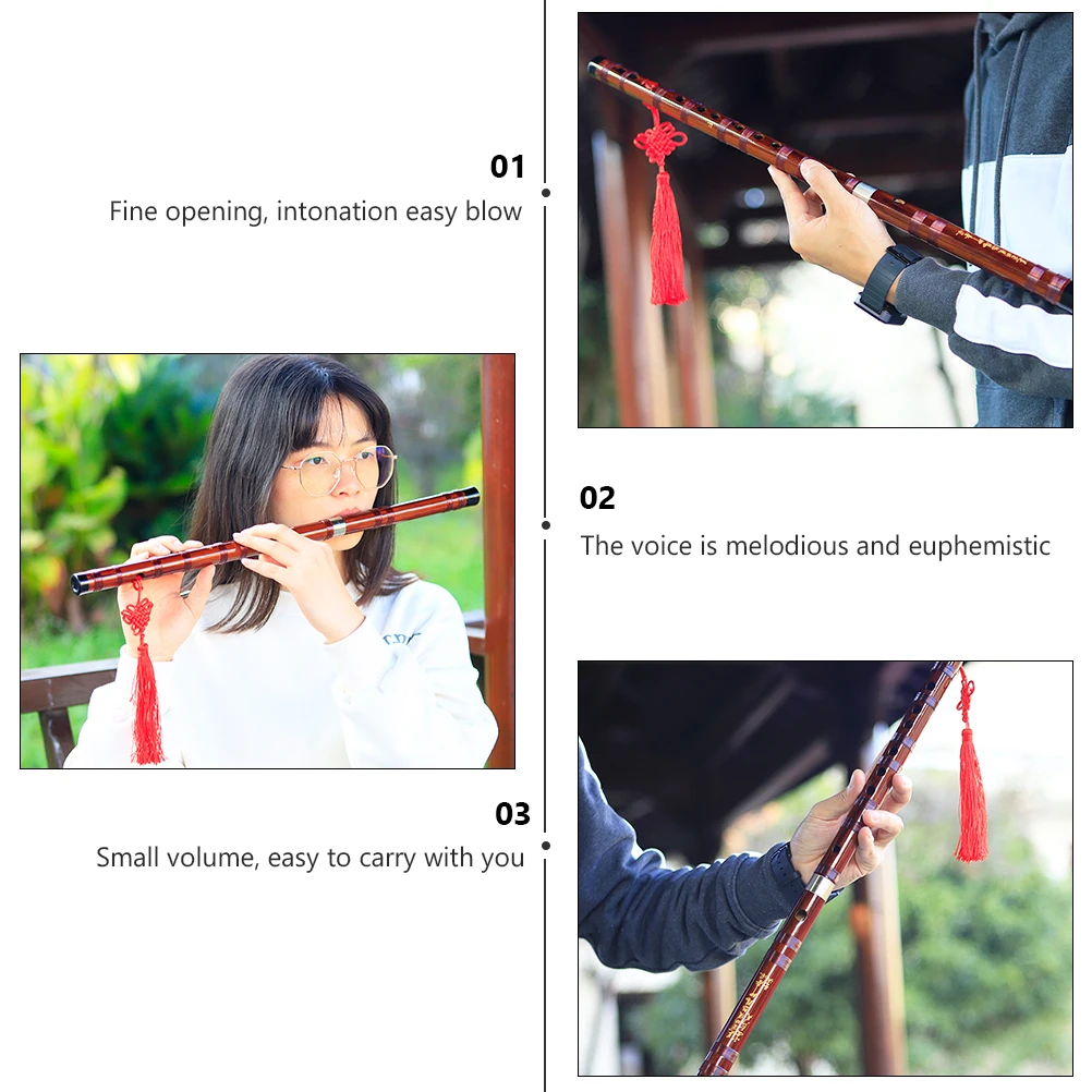 

Bamboo For Beginner Learning Chinese Traditional Instrument High Quality Wood Flute Smooth Surface Professional Tone Holes Small