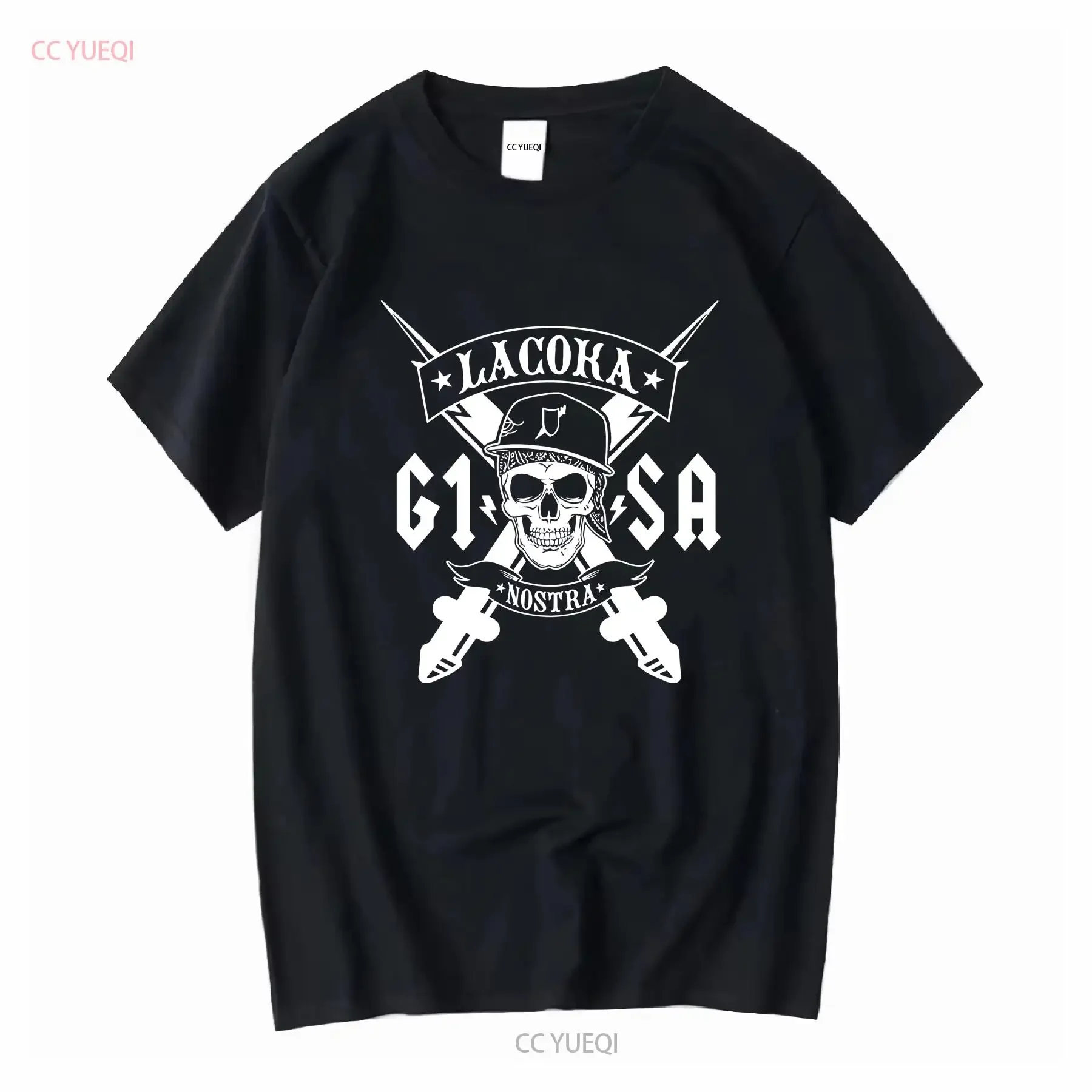 La Coka Nostra Original T Shirt Greyone ILL BILL vintage Washed Stretched Slightly fashion designer clothes Unisex