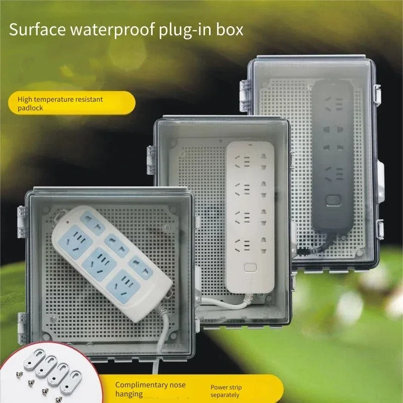 Transparent Waterproof Padlockable Power Strip EV Charger Switch Rainproof Outdoor Distribution Box Electric Vehicle Charging St