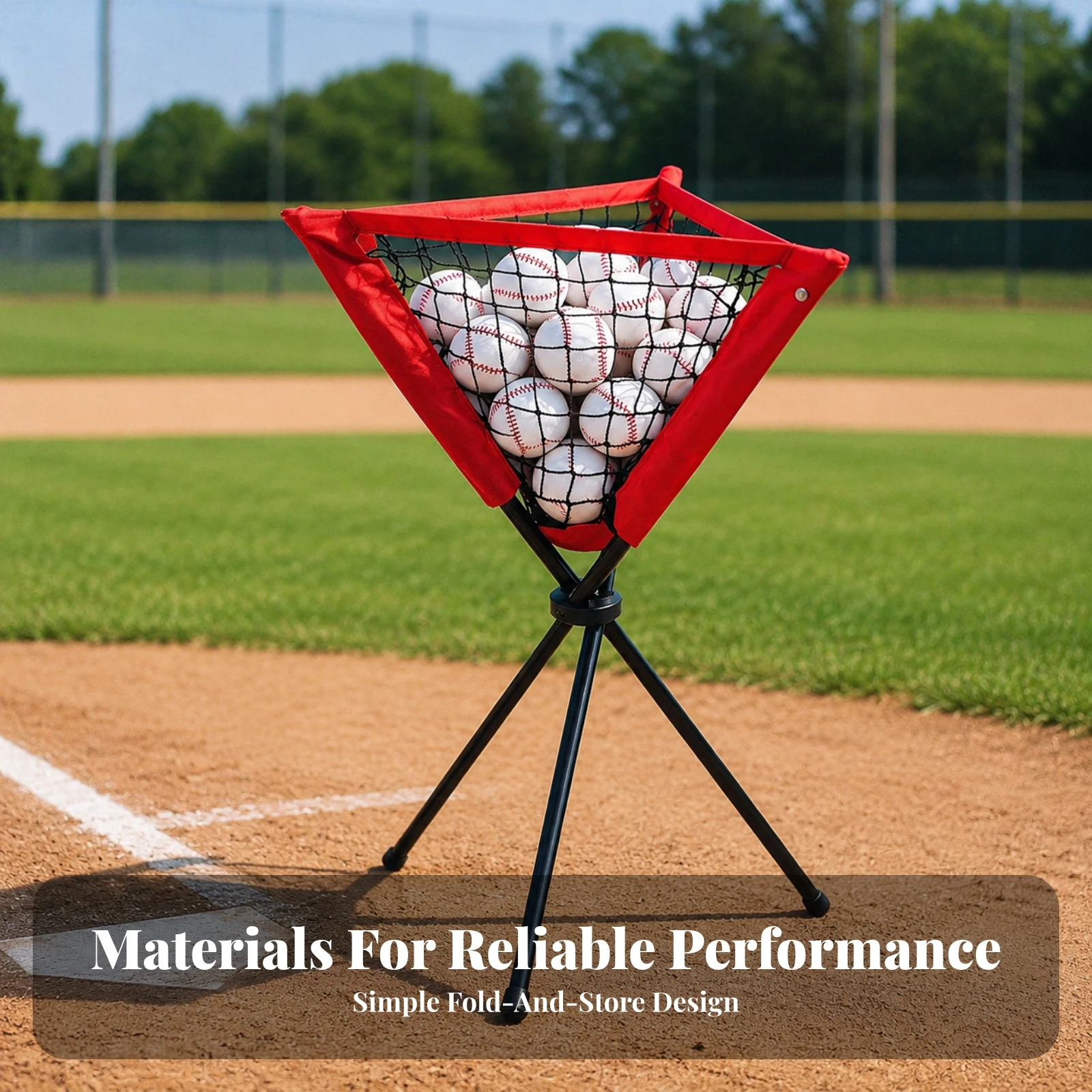 Baseball Training Net Triangular Ball Ball Holder Net Travel-Friendly Heavy-Duty for Coaches