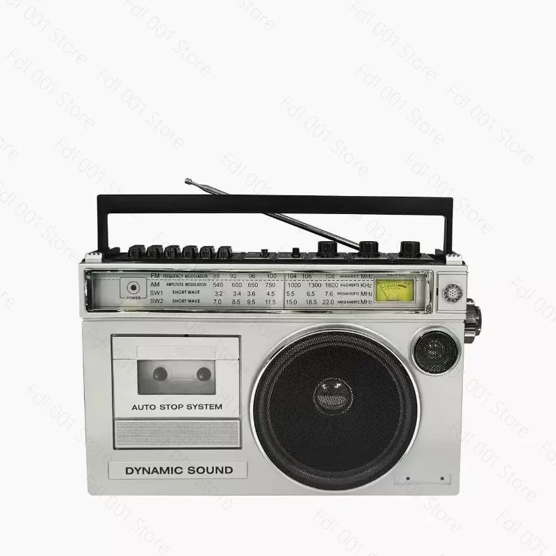 Cassette Playback Radio Cassette Recorder with USB TF Player and Bluetooth Wireless Speaker Tape Recorder Large Volume Radio