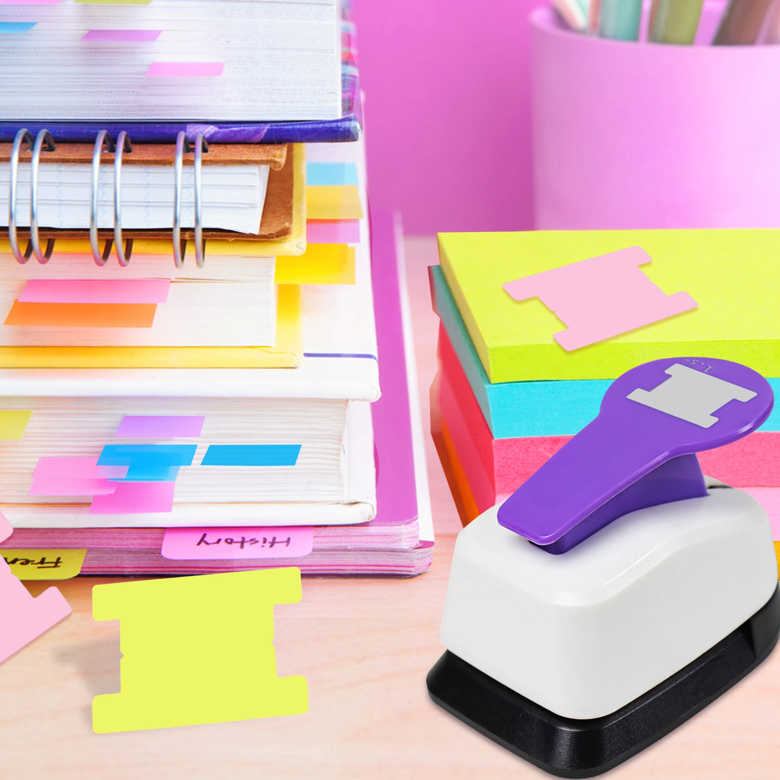 ルーズリーフバインダータブプランナーペーパーカッターマッシュルームホールパンチャー4mmフォルダーノートブックポータブルa3 a4 a7 DIYタブインデックスペーパー