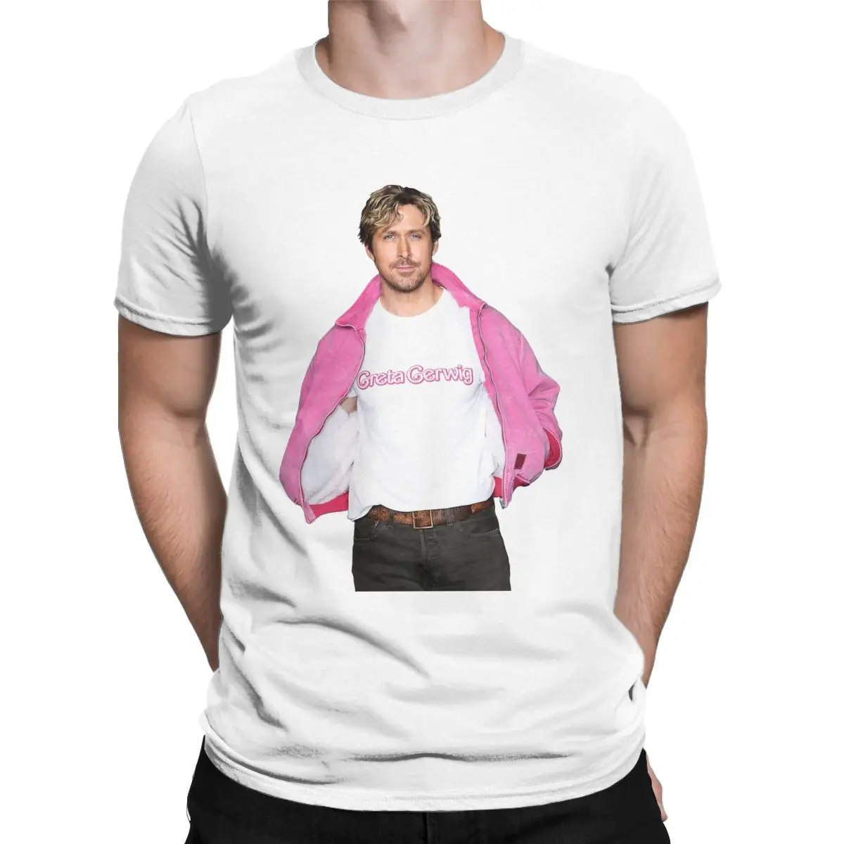 Men T-Shirts Ryan Gosling Kenough Casual 100% Cotton Tee Shirt Short Sleeve T Shirt Crewneck Clothes Birthday Present