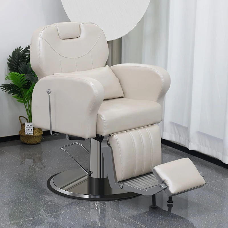 

Hairdressing Facial Stylist Chair Spa Barber Barberia Reclining Armchairs Barbers Pedicure Tabouret Retro Barber Salon Furniture