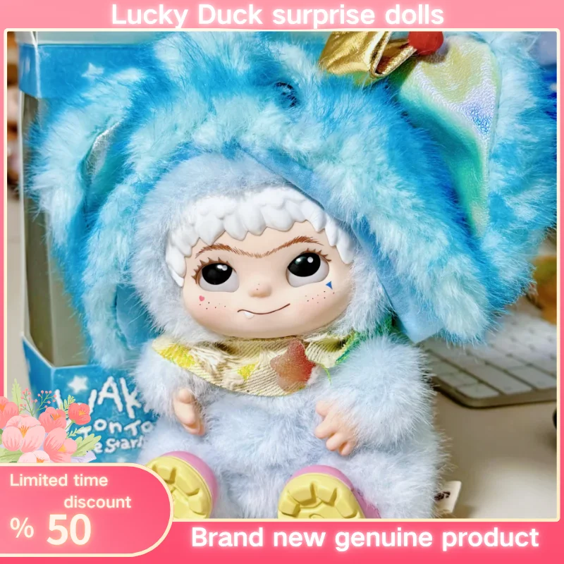 

Original Wakuku Fox And Bunny Blind Box Plush Pendant Vinyl Doll With Laser Ear Cute Kawaii Keychain Anime Figures Girls Gift