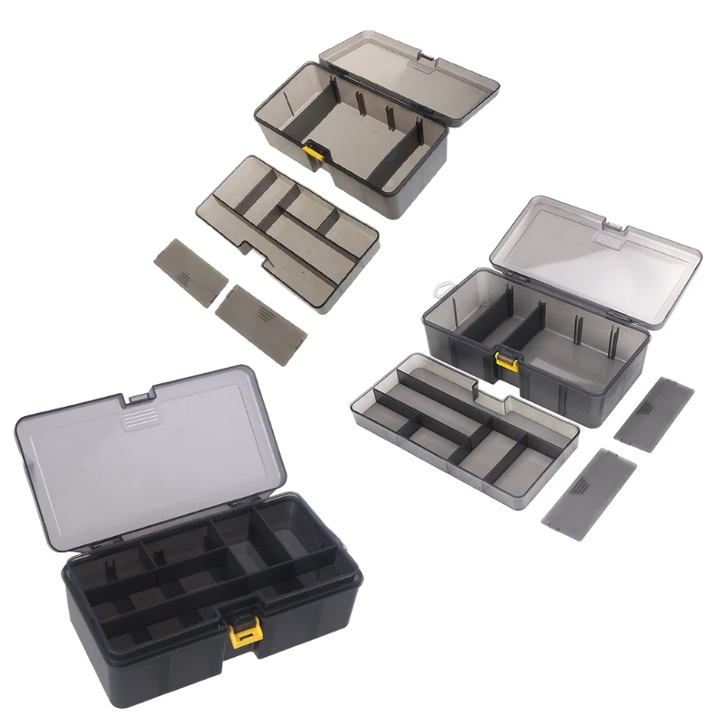 Multi-division Dual Layer Tool Storage Box Multifunctional Organize Fishing Lure