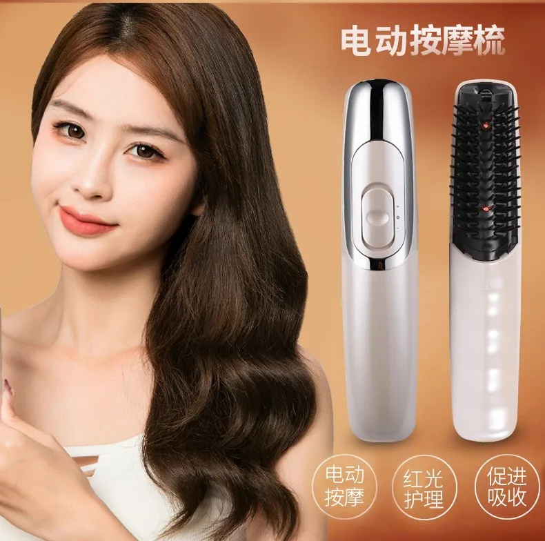 Cross-border new electric comb scalp portable massager home package health care comb vibration massage comb wholesale