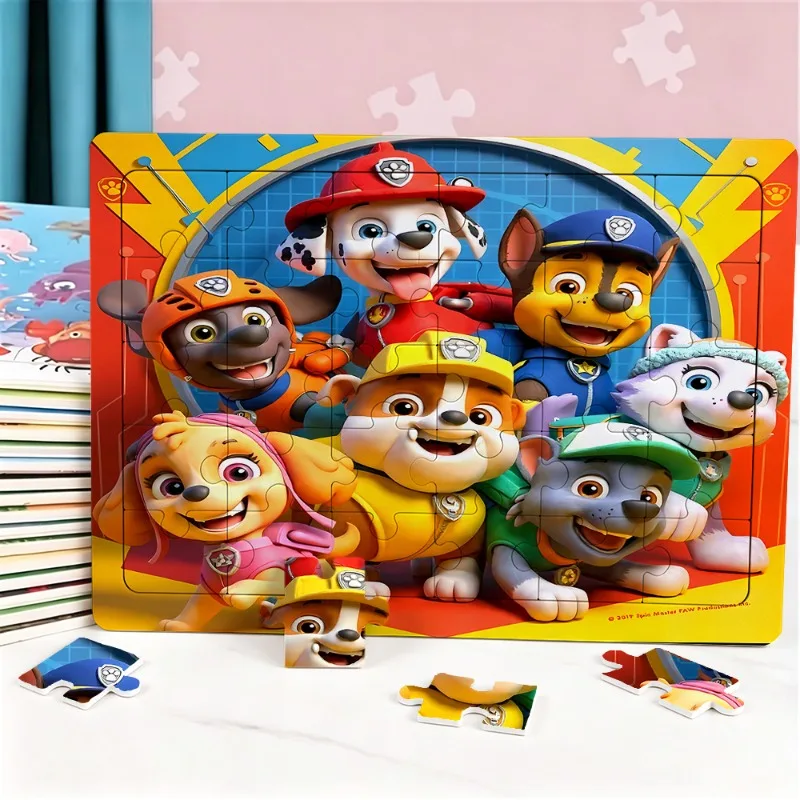 Paw Patrol Anime-Puzzle, niedliches Skye Chase Cartoon-Puzzle, Brettspiel für Jungen und Mädchen, Montessori-Lernspielzeug, Geschenke