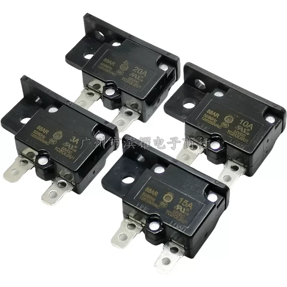 Original new 100% automatic reset overload protection circuit breaker with bracket 88AR 3A 4A 5A 7A 10A 15A 20A
