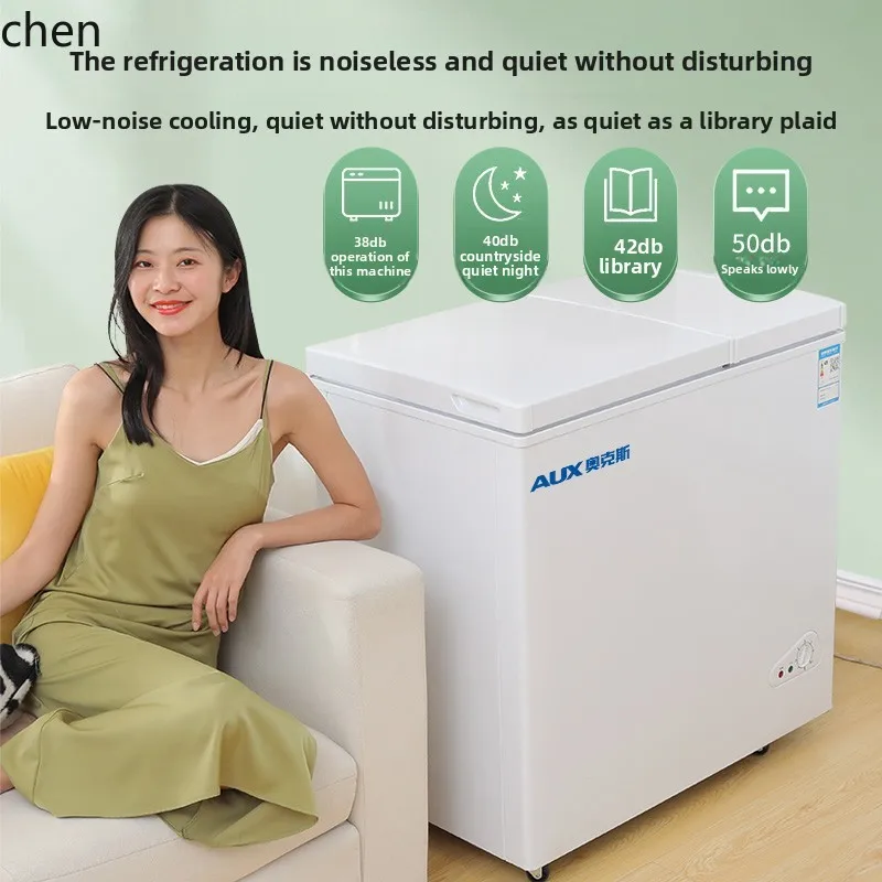 HTT небольшая морозильная мини-маленькая двухтемпературная охлаждаемая и замороженная морозильная камера двойного назначения