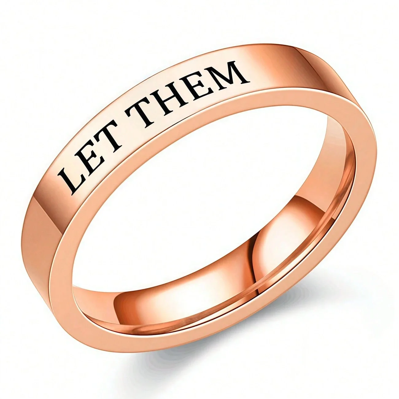 1pc Stainless Steel Motivational Ring - 