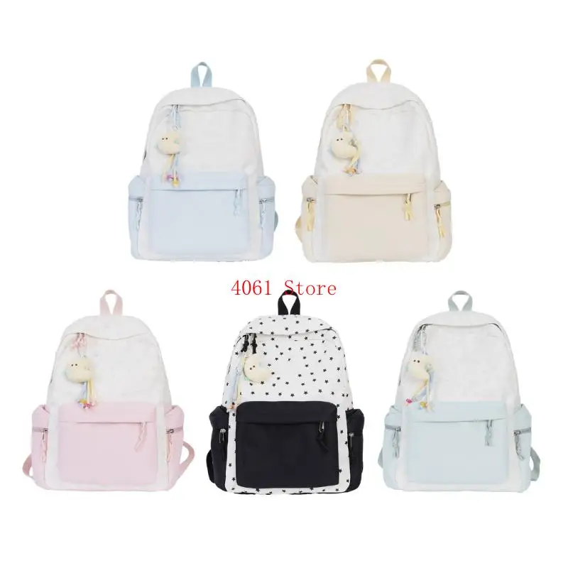 

Рюкзак с принтом звезды, повседневные рюкзаки большой емкости, дорожная сумка, школьный рюкзак, эстетический рюкзак для девочек