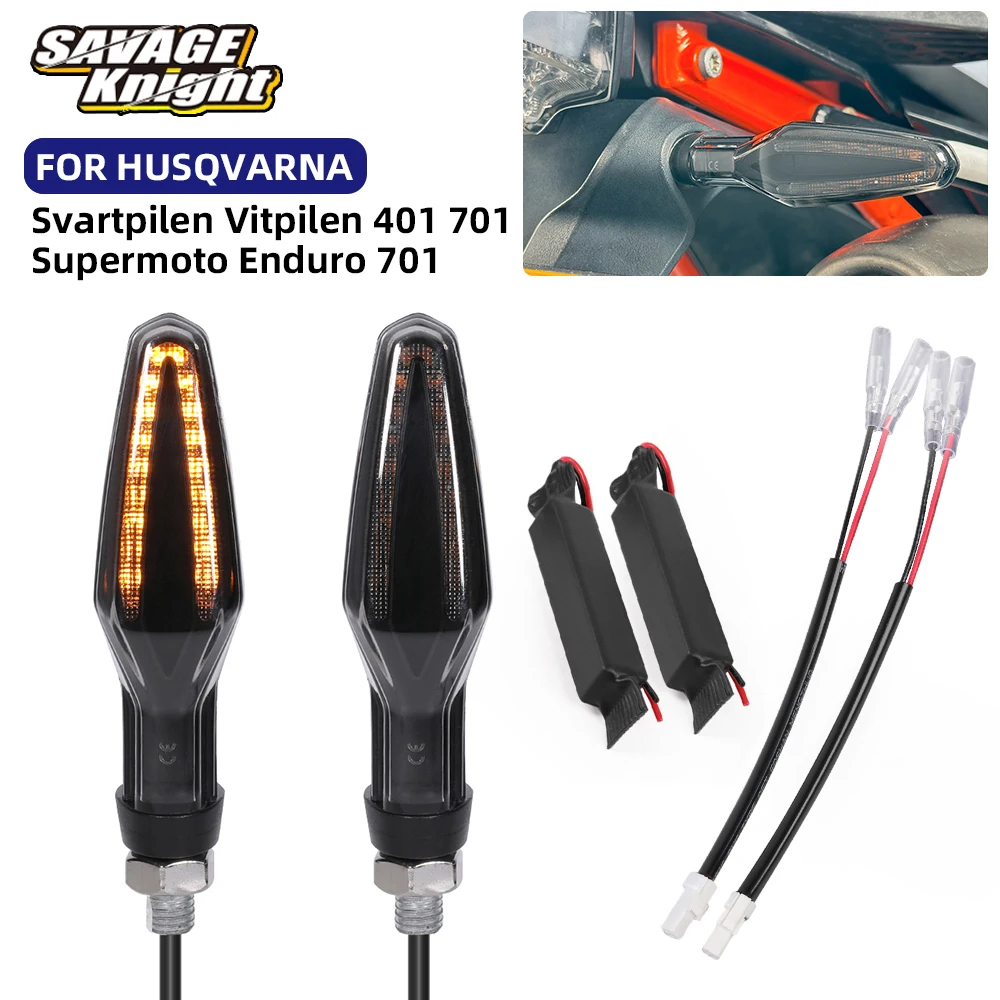 

2025 Supermoto Enduro 701 LED Front Indicator Rear Turn Signal Blinker Light For Husqvarna Svartpilen Vitpilen 401 701 2016-2024