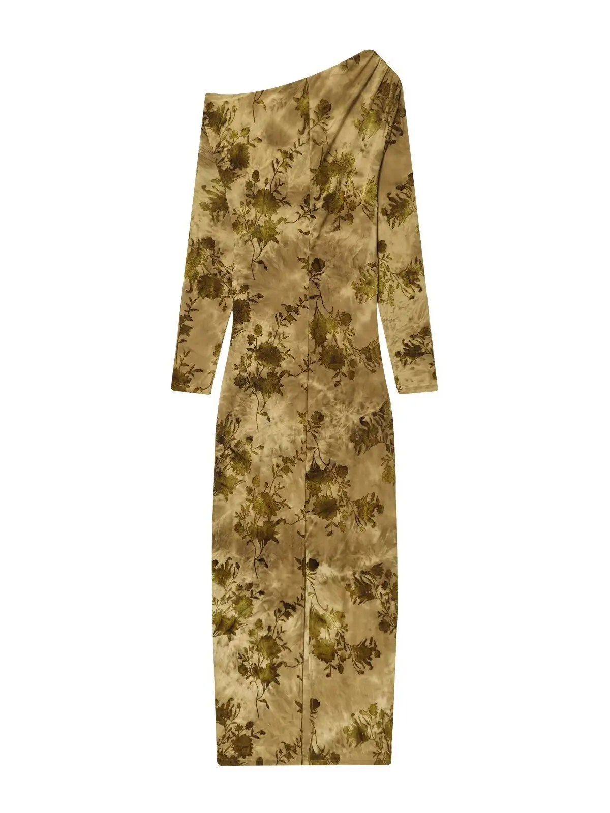 Retro assimétrico oulder veludo dr longo sve emagrecimento longa divisão saia para mulher cintura alta vintage sle midi dr