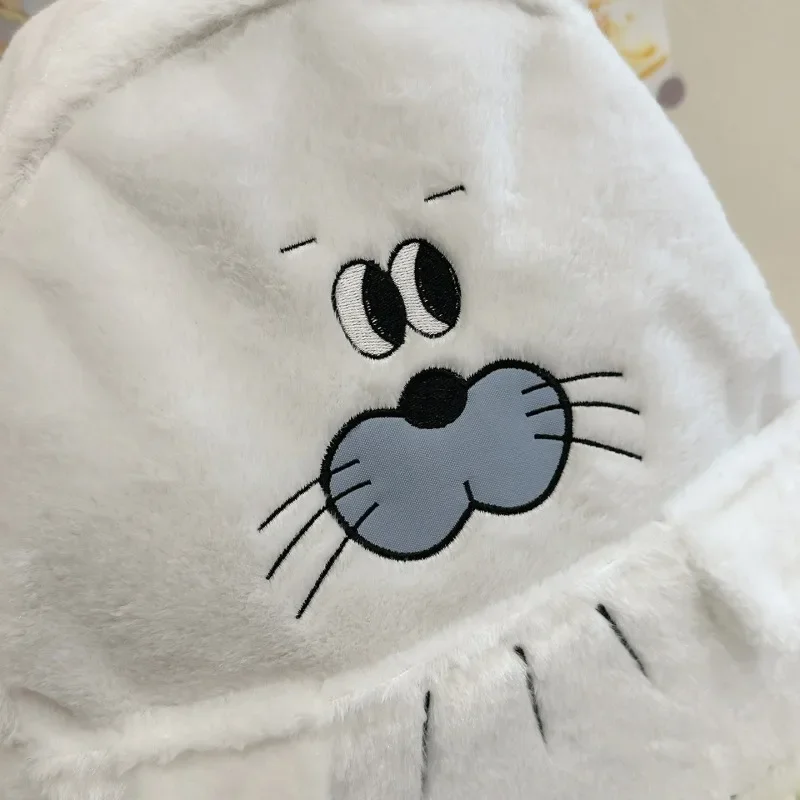 Tierischer Cartoon-Pinguin-Plüschrucksack Kawaii Hai-Siegel-Weiche Flauschige Schultasche für Teenager Tägliche Reise-Schultertasche Geschenk – Detail 5