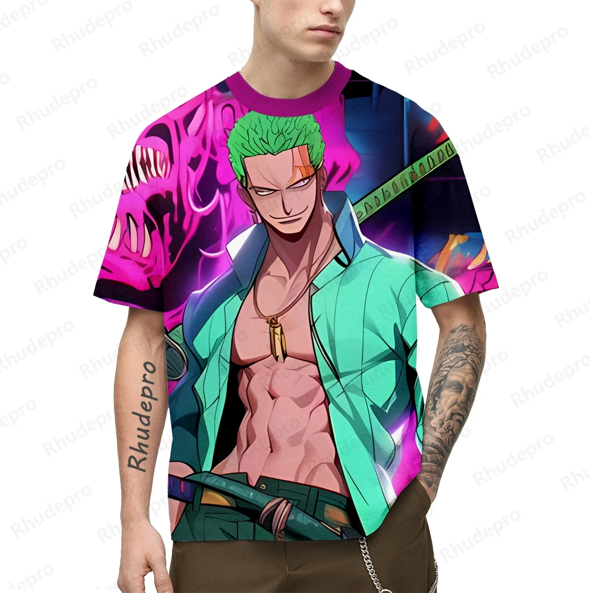 Unisex One Piece Anime Impressão 3D T-shirt, Top de Rua das Mulheres e Crianças, Grande, Verão, Quente, Japão, Cosplay, 2022