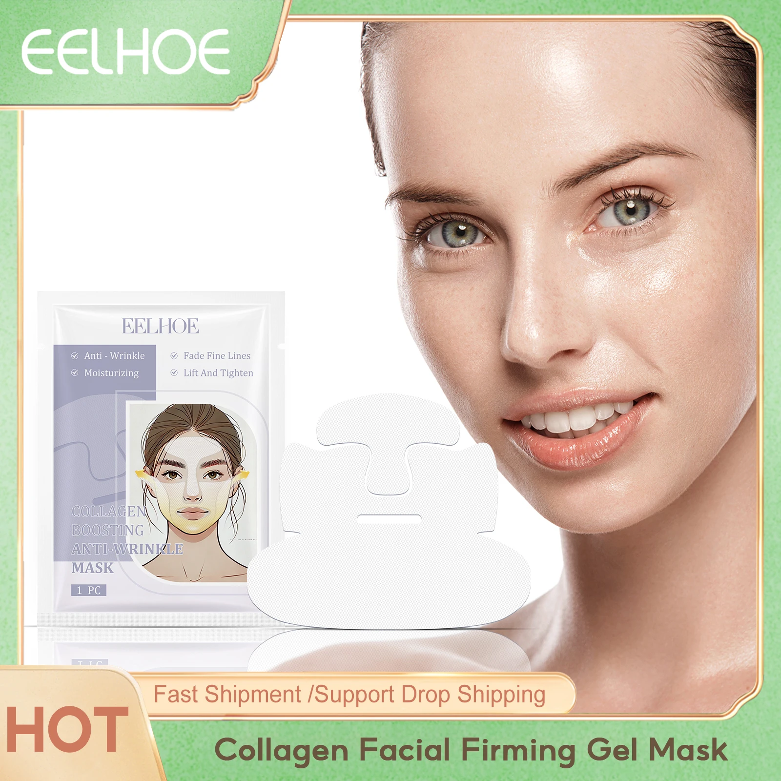 

Eelhoe Collagen Facial Firming Gel Mask Moisturizing Dryness Keep Tightening Repair Brightening Skin Night Face Nourishing Masks