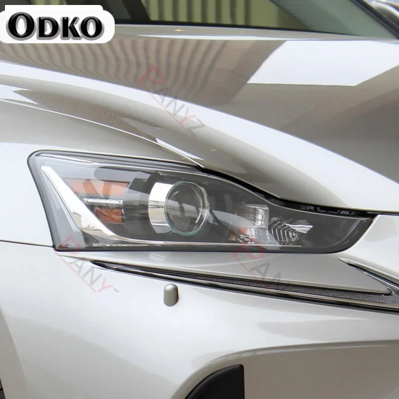 2 Pcs For Lexus IS 2016-2020 IS 200t 300h 250 F Sport Car Headlight Protective Film Transparent Black TPU Protective