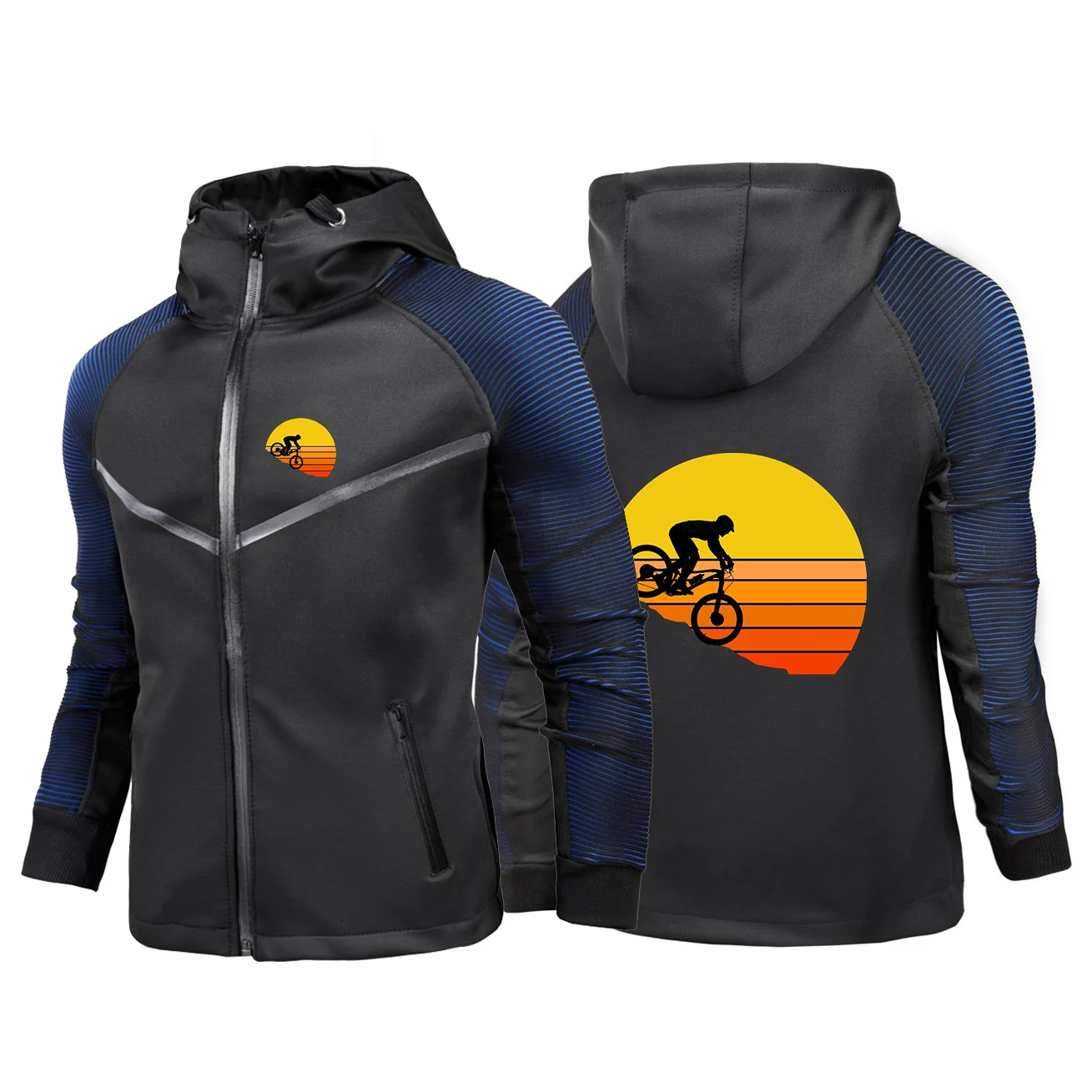 

Новая мужская спортивная куртка для велоспорта с градиентным цветом и молнией, для любителей спортивных мотоциклов, весна-осень 2026