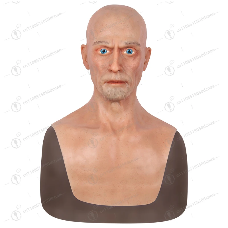 

Mask Halloween Party Full Head Old Man Mask Scary Carnival Human Silicone Mask Cosplay Drag