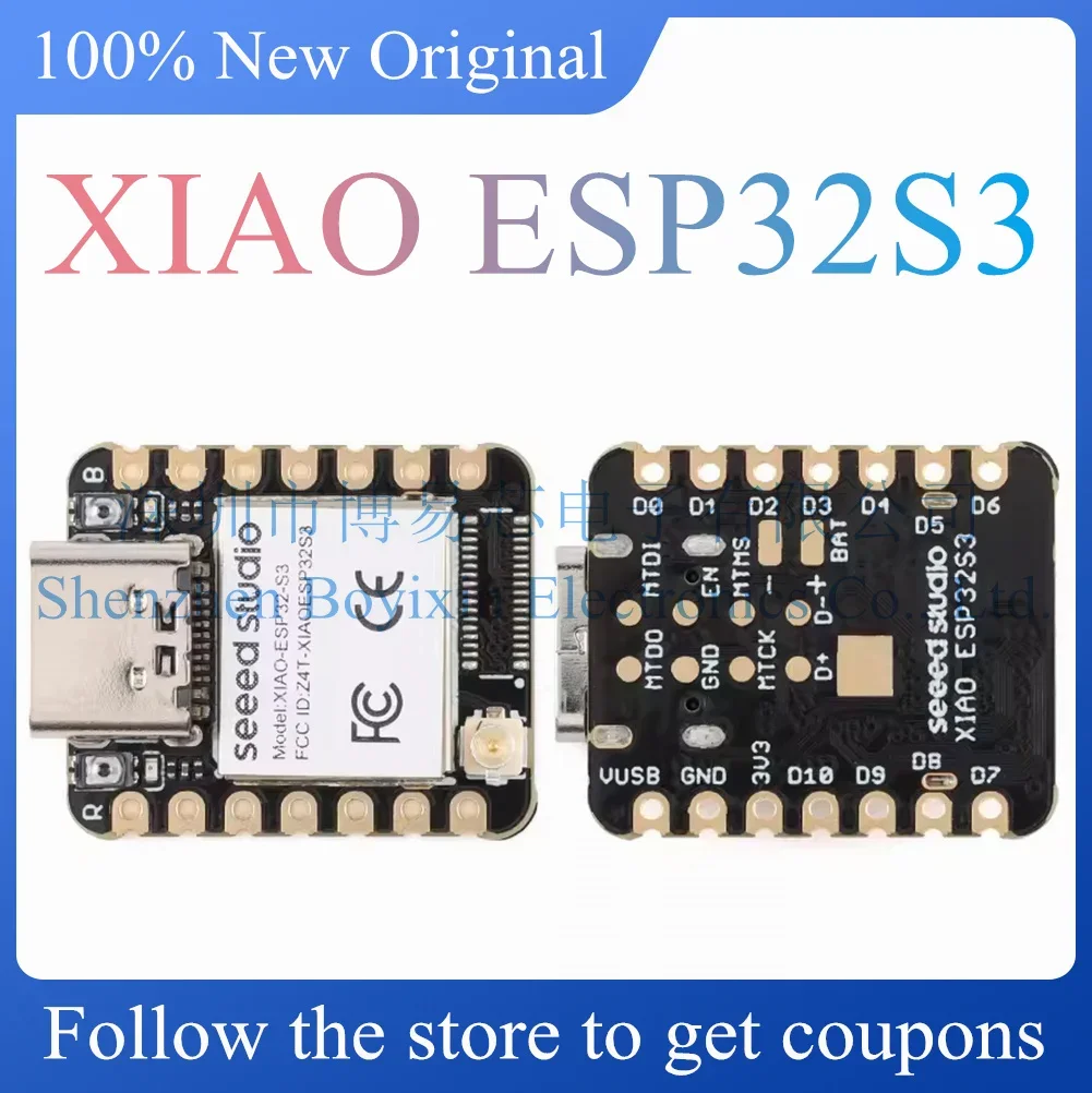 

XIAO ESP32S3,2.4GHz Wi-Fi+Bluetooth BLE 5.0 dual-core development board module