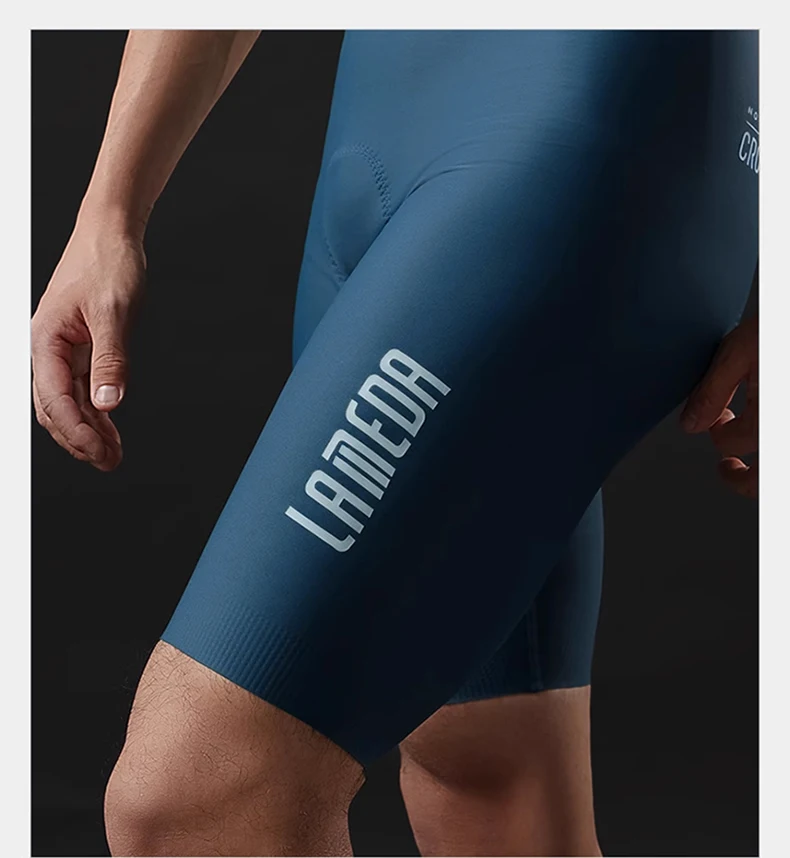 LAMEDA Herren-Radsport-Trägerhose, professionelle Radsport-Träger, 6-Stunden-Pads, hohe Taille, Fahrrad-Shorts, atmungsaktive Rennrad-Bekleidung – Detail 5