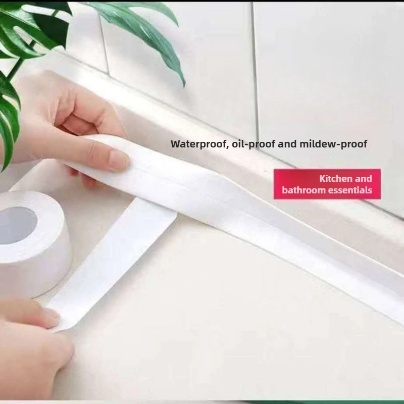 

Water-Tight PE Caulk Strip Tape 22/28/38/60mm X 5m White for Kitchen Bathtub Toilet Waterproof Sealing Trim