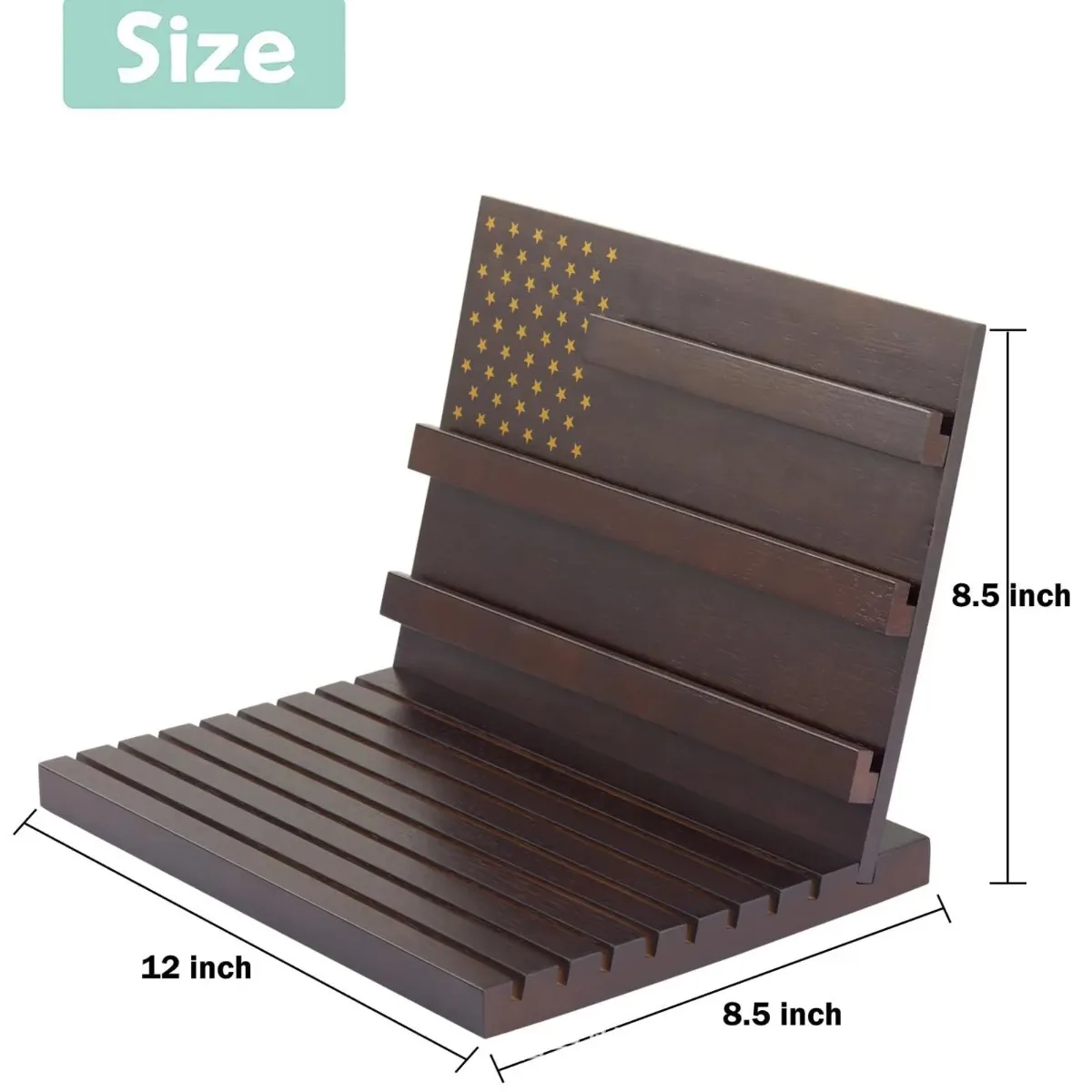 Coin Display Stand Organizer Wooden Collectible Holder Rack Desktop Decor Showcase Storage Shelf Gift for Collectors