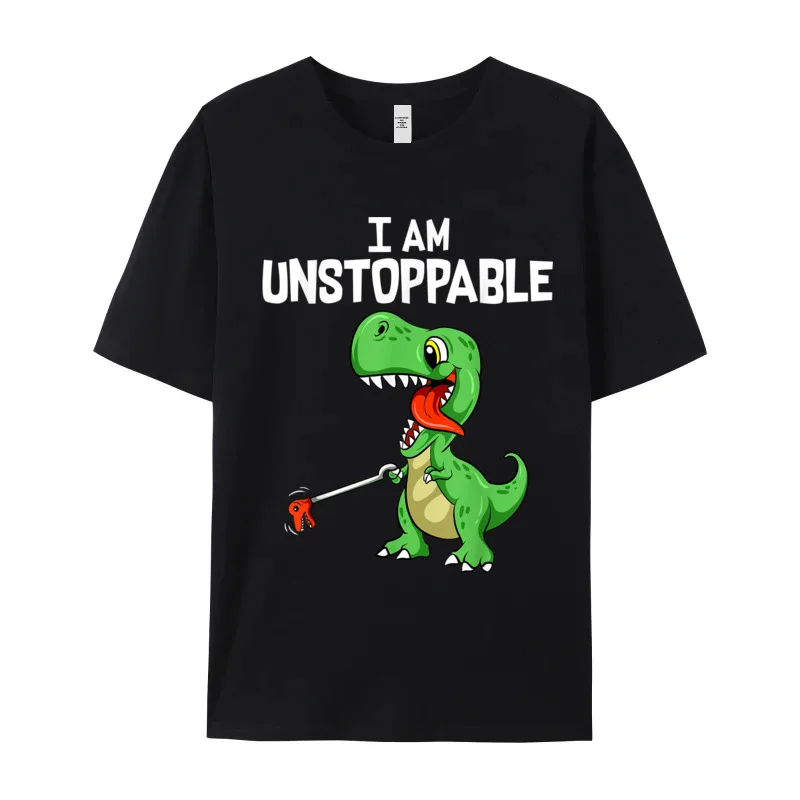 Cute Funny I Am Unstoppable Pure Cotton Men Short Sleeve Tops Tees Lose Funny T Shirt Printed Tops T Shirt Family Crew Neck