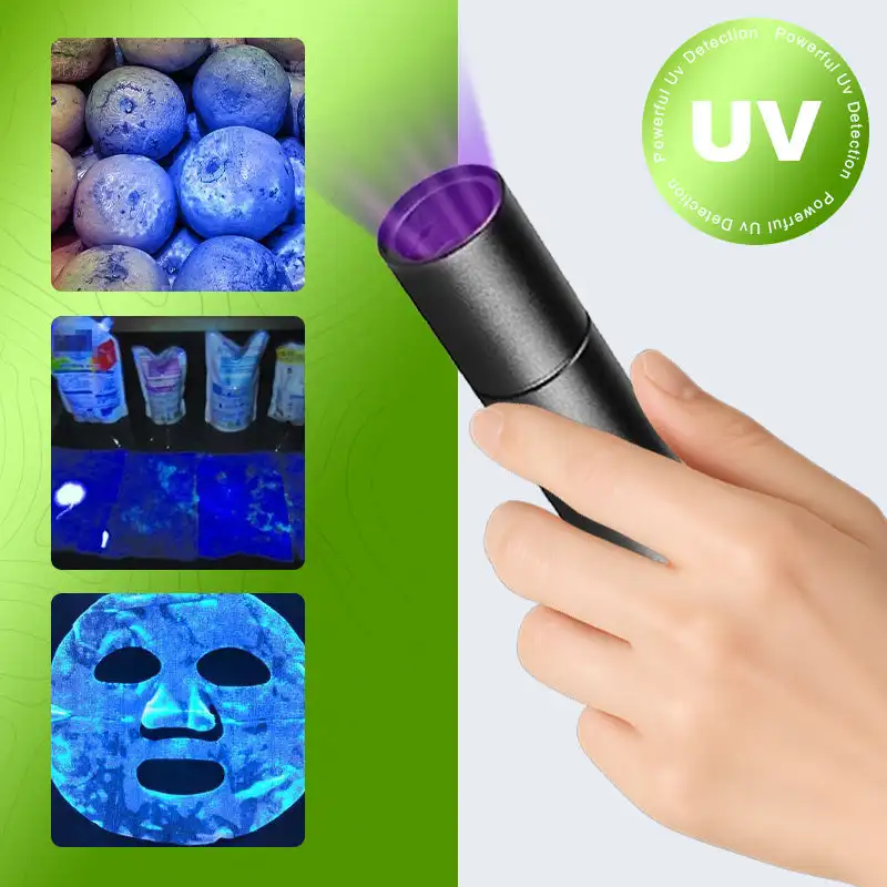 Мини УФ-фонарик USB перезаряжаемый ультрафиолетовый фонарик для домашних животных, моча, кошек, денег, руды, обнаружения скорпиона, фиолетовый свет