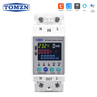 TOMZN 2P 63A 110V 2230V TUYA WIFI Smart Switch Kwh Metering Circuit Breaker Timer with voltage current and leakage protection