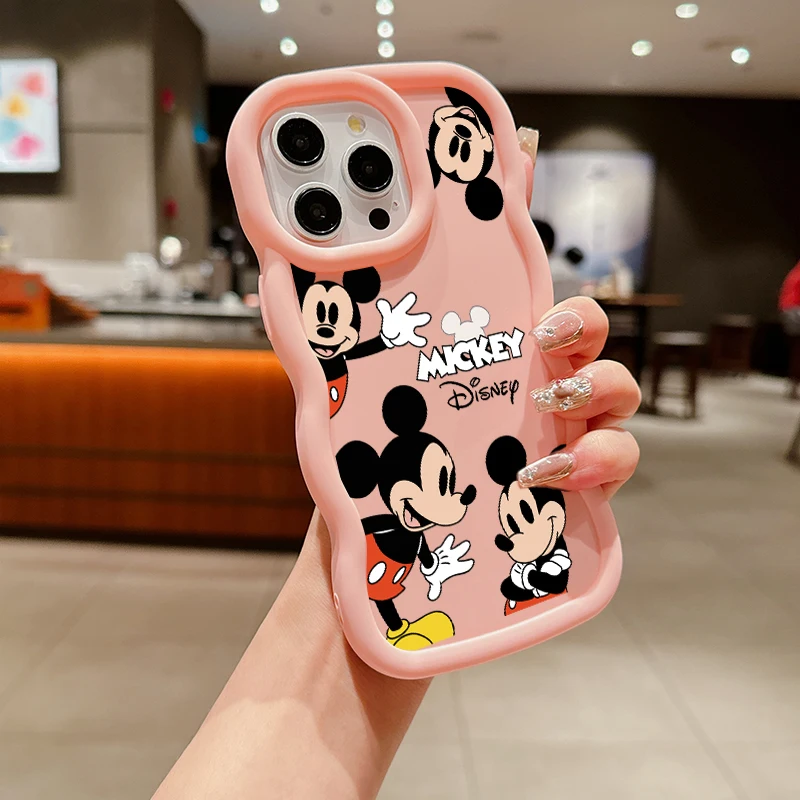 Cute Mickey Minnie Case For Samsung Galaxy A34 A24 A05S A05 A32 A52 A53 S22 Ultra S20 FE A33 A73 A04 A04E A51 A13 A50 A50S Shell