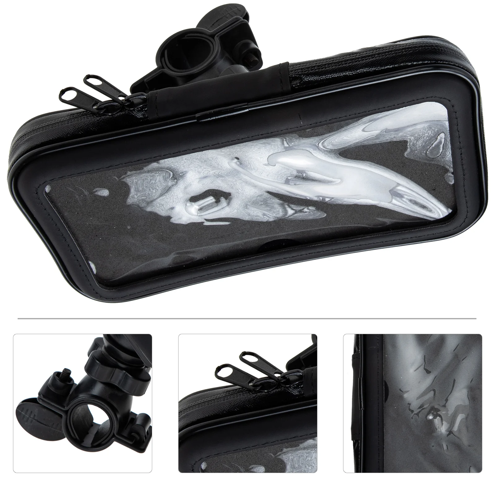 1Set Waterproof Bike Pouch Wear Resistant Phone Bag Cycling Front Frame Holder Adjust Angle Bike Phone Holder Accessories