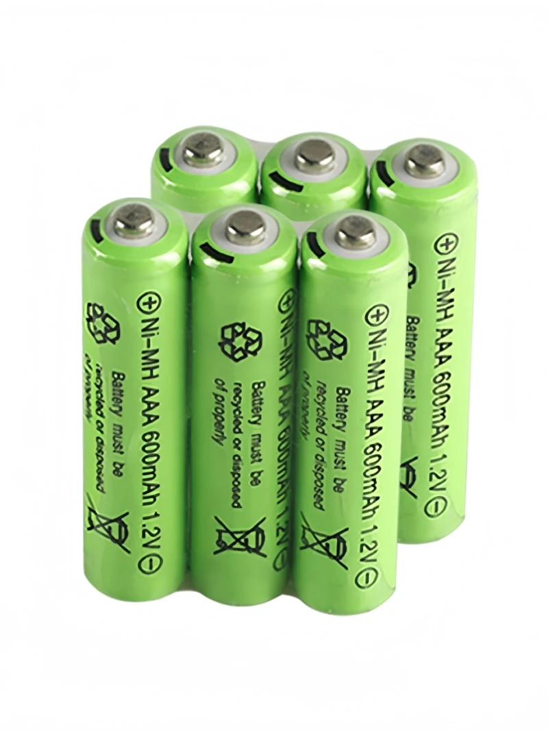 8psc/lot 1.2v 600mah AAA remote control toy rechargeable NI-MH rechargeable battery