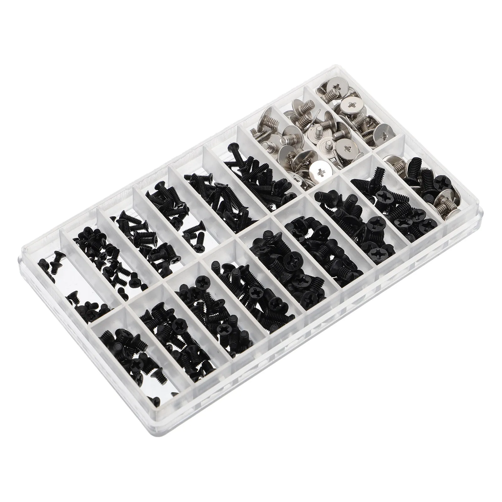 360Pcs Electronic Product Screws Stainless Steel Wear-Resistant Flat Head Screws for Laptop Repair Compact Light Weight Easy