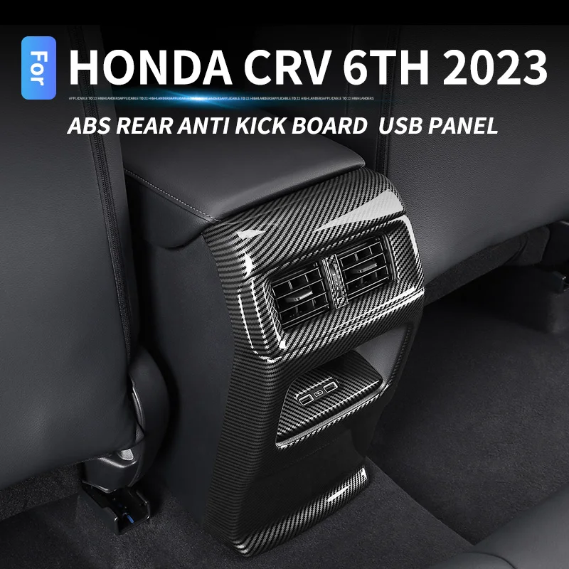 

Car Rear air vent decorative frame For Honda CRV 2023 CR-V 6th ABS anti kick board USB panel Interior modification accessories