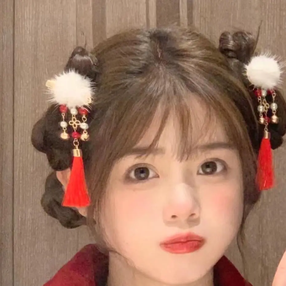 Red bow crown hair clip for little girls Red bow ribbon hair clip