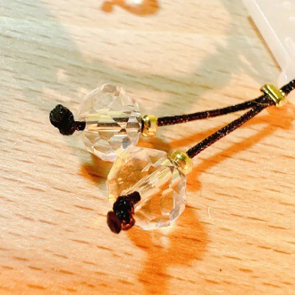 

Keyring Chinese Style Phone Pendant Four Leaf Clover Fan Mobile Phone Chain Beaded Creative Mobile Phone Strap Phone Decoration