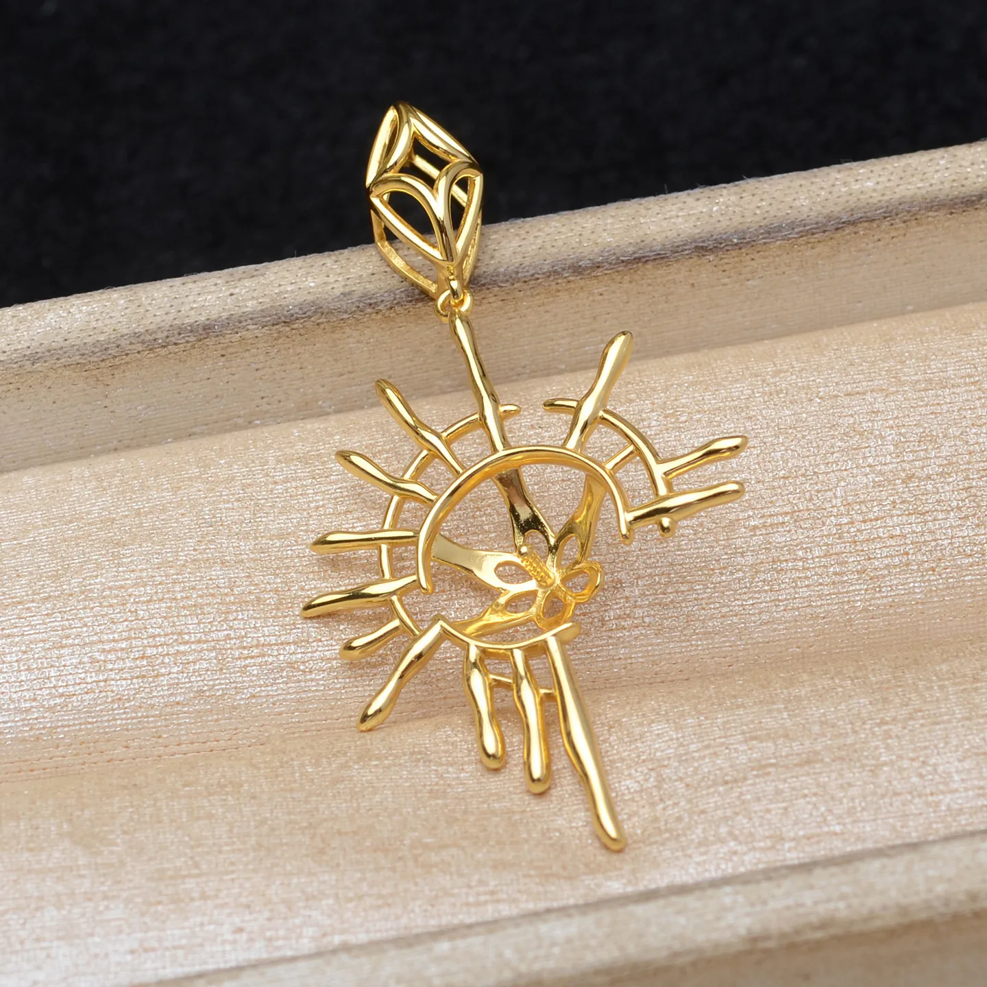 S925 Sterling Silver Pendant Mounts Base Findings Settings Mountings Jewelry Fittings for 10-12mm Pearls 3pcs/lot