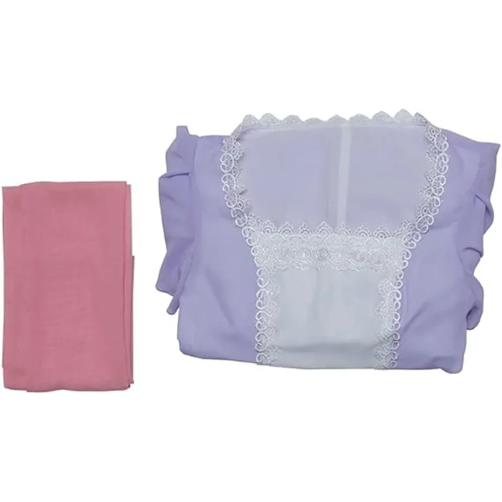 Movie Titanic Rose Cosplay Costume Adult Women Long Purple Dress Necklace Suit Halloween Party Carnival Outfit