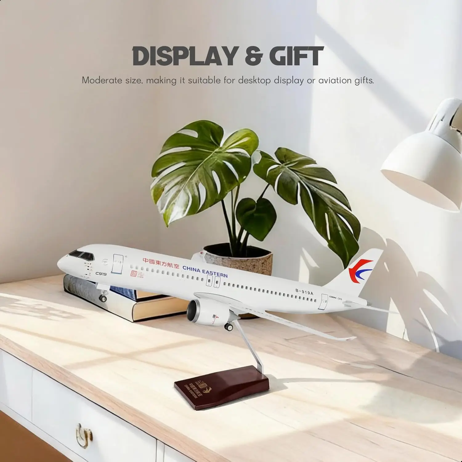 

scale aircraft 47cm China Eastern Airways C919 Airplane diecast Model Resin Assemble Model Toy Gift Displays Collected Gift By