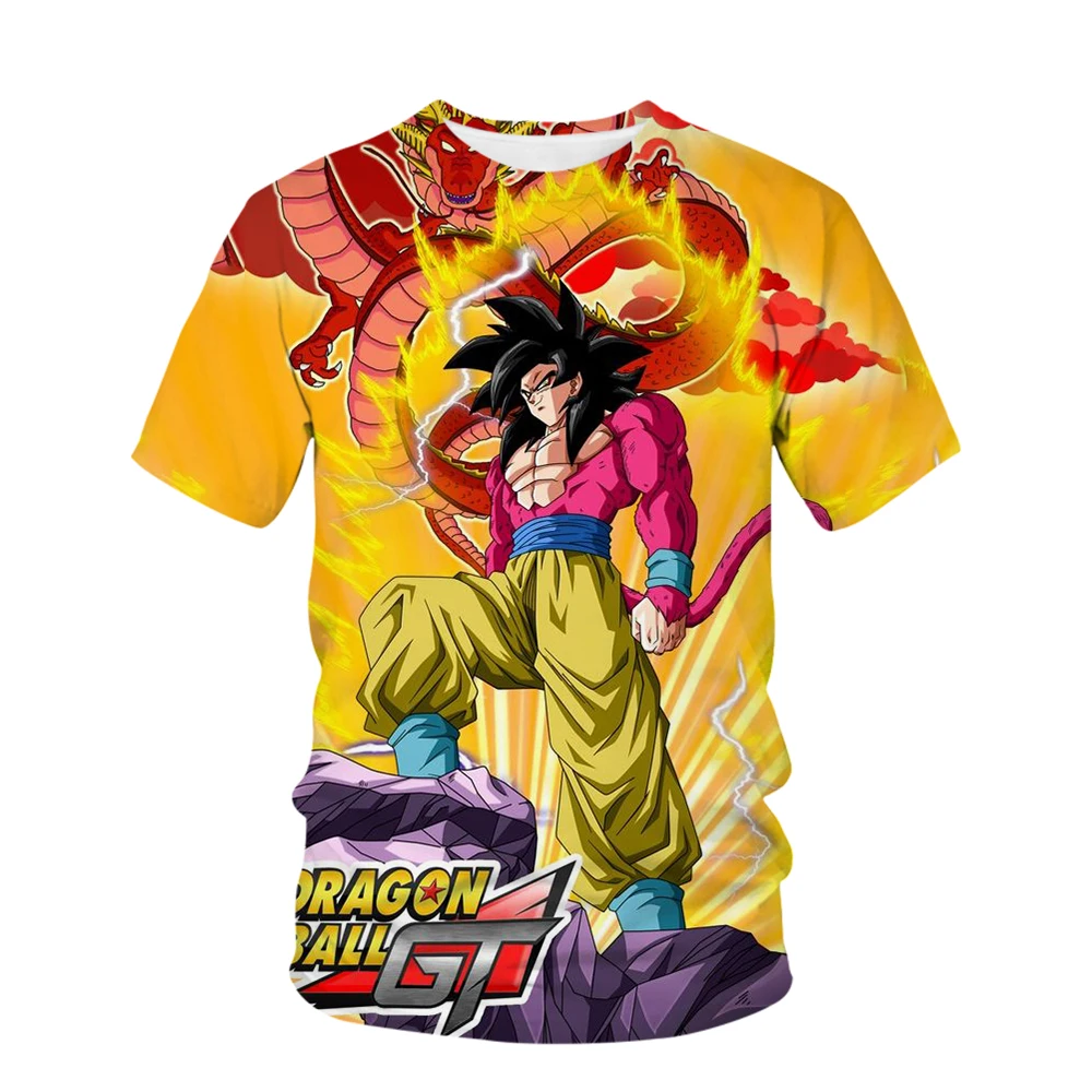 

2025 Summer Dragon Ball Z T Shirt Vegeta Goku Streetwear Short Sleeve Tees Funny Anime Boy Girls Clothes Casual 3d Print T Shirt